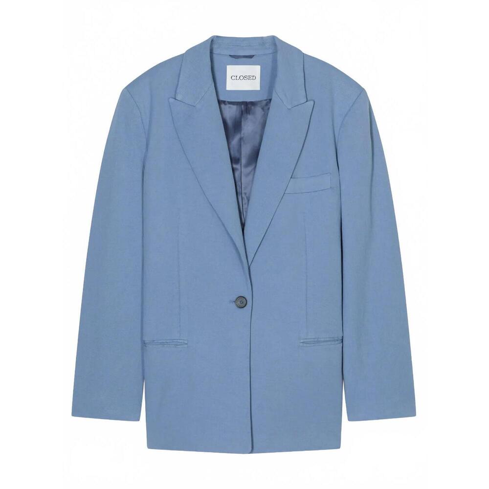 NEW CLOSED women's contemporary blazer in stone blue